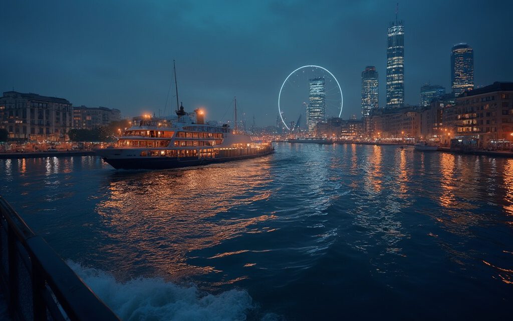 Nächtliche Hafenrundfahrt: Ein Lichtermeer vom Wasser aus entdecken